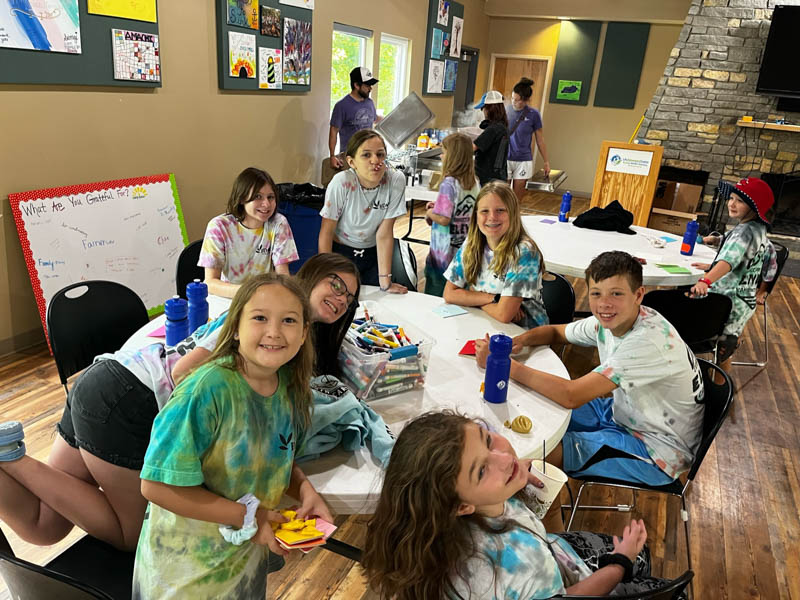 Campers smiling together at Camp Fusion 2023